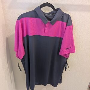 Nike Golf Pink and Gray Polo Shirt